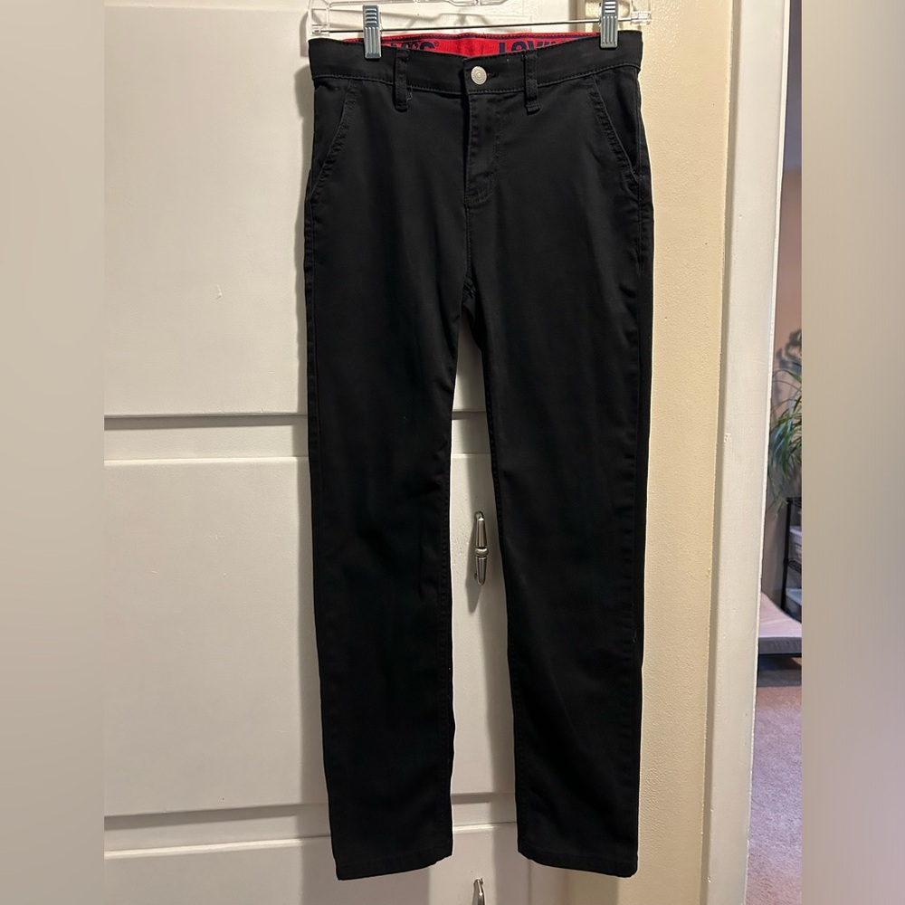 Levis 502 Boys Black Pants